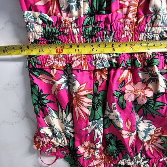 Lost+Wander Meet Me In Bali Floral Mini Smocked Dress Pink Women Medium NWT - Picture 12 of 15